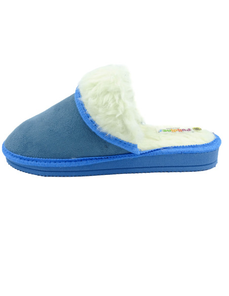 zapatilla de casa para mujer con borreguillo y suela de eva