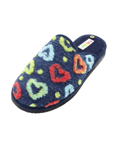 zapatilla de casa para mujer con estampado