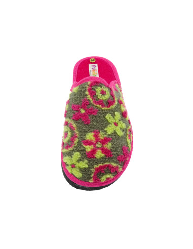 zapatilla de casa para senora con estampado y suela de eva