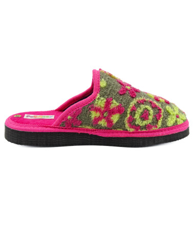 zapatilla de casa para senora con estampado y suela de eva