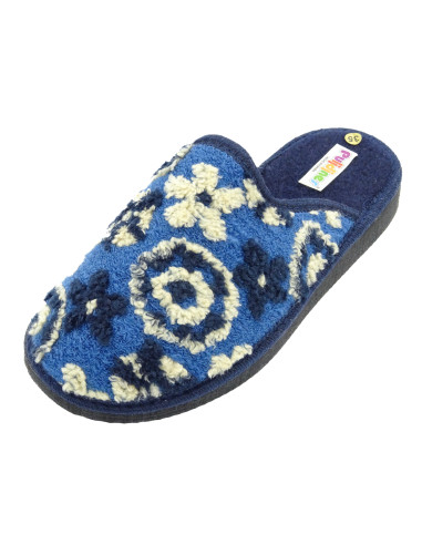 zapatilla de casa para senora con estampado y suela de eva
