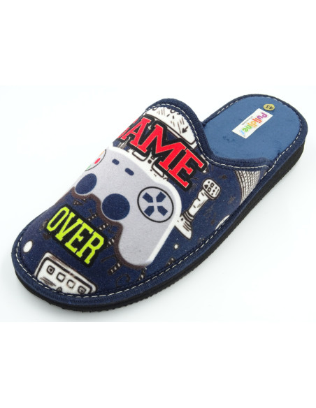 zapatilla de casa para caballero con mando de video juego