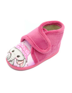 zapatilla de casa para nina bebe con suela de caucho 2