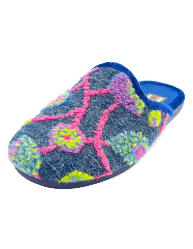 zapatilla de casa para senora con suela de caucho