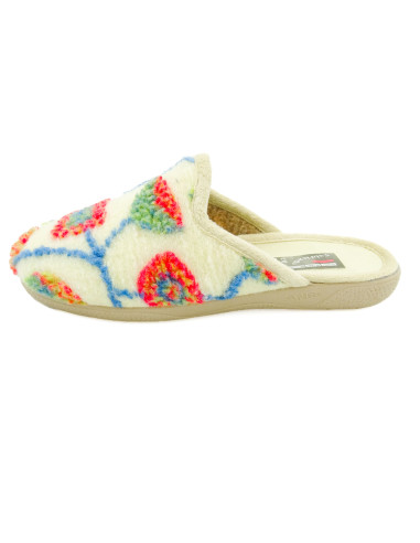 zapatilla de casa para senora con suela de caucho