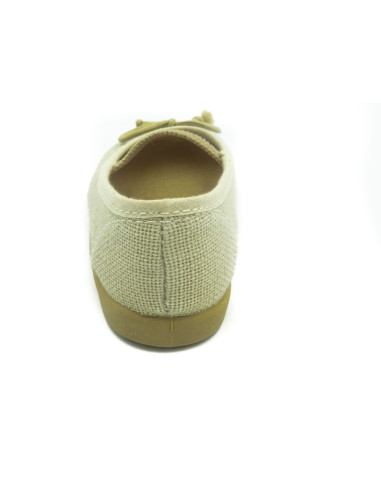 manoletina de nina de lino con goma elastica