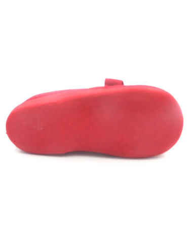 manoletina de nina de tela con lazo elastico