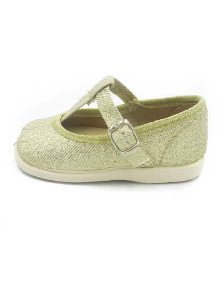 mercedita de nina con brillos en plata y oro