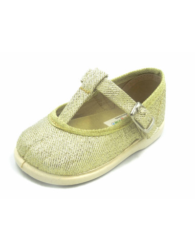 mercedita de nina con brillos en plata y oro