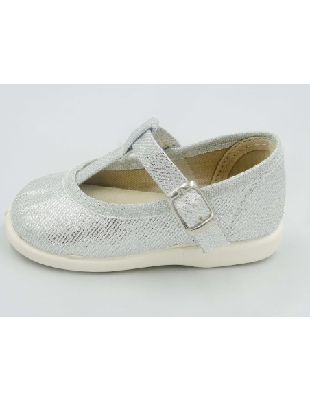 mercedita de nina con brillos en plata y oro