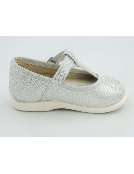 mercedita de nina con brillos en plata y oro