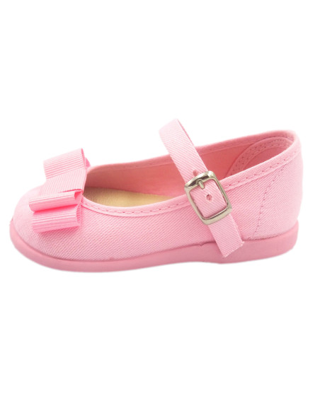 mercedita para nina de tela con hebilla