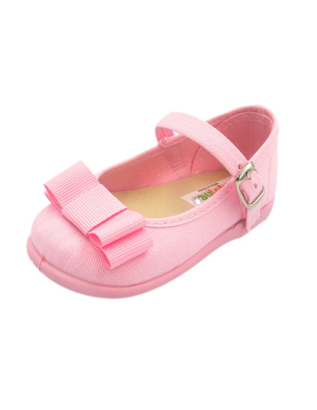 mercedita para nina de tela con hebilla