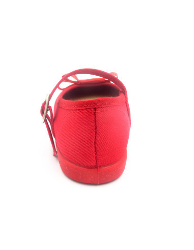 mercedita para nina de tela con hebilla