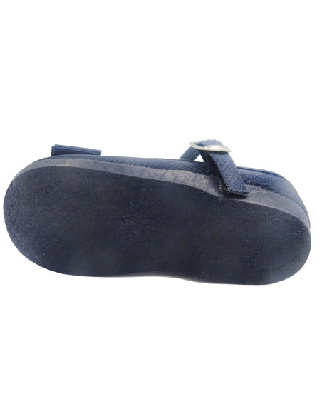 mercedita para nina de tela con hebilla