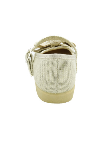 mercedita para nina con lazo y tejido de lino