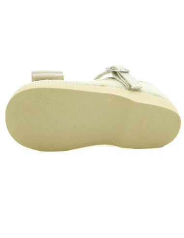 mercedita para nina con lazo y tejido de lino