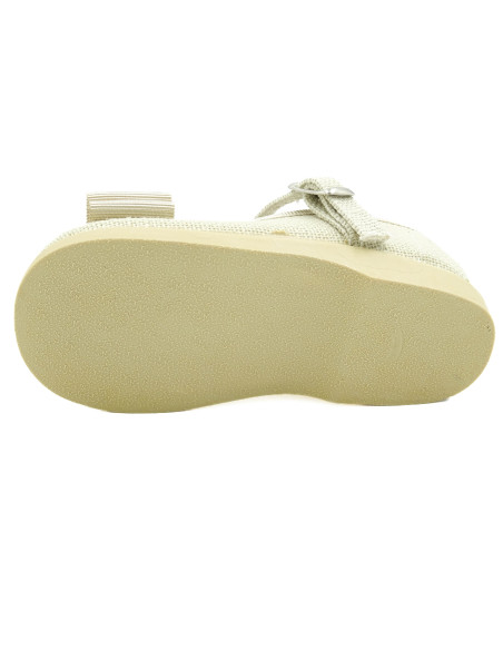 mercedita para nina con lazo y tejido de lino