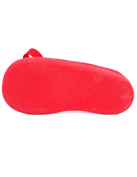 manoletina para nina de lino con cinta de raso