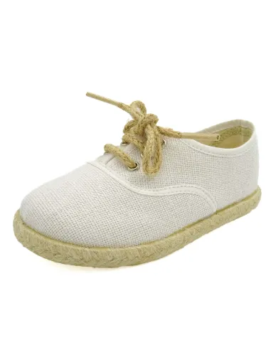 espartena de nino de lino con la suela de goma para ceremonia