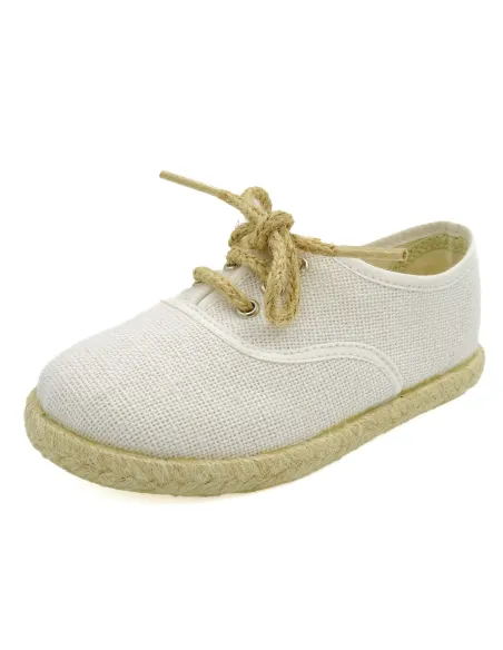 espartena de nino de lino con la suela de goma para ceremonia