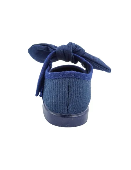 mercedita para nina de lazo con tejido de lona