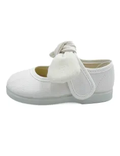 mercedita para nina de lazo con tejido de lona 2