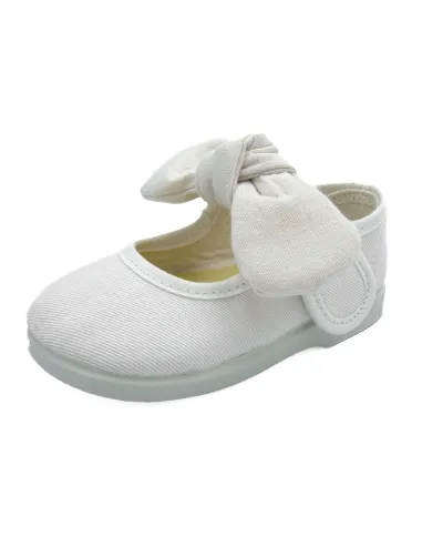 mercedita para nina de lazo con tejido de lona