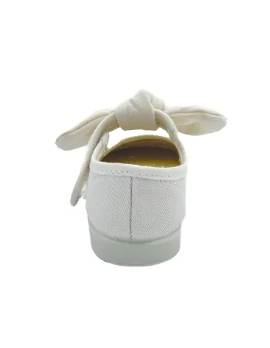 mercedita para nina de lazo con tejido de lona