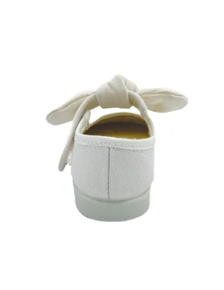 mercedita para nina de lazo con tejido de lona