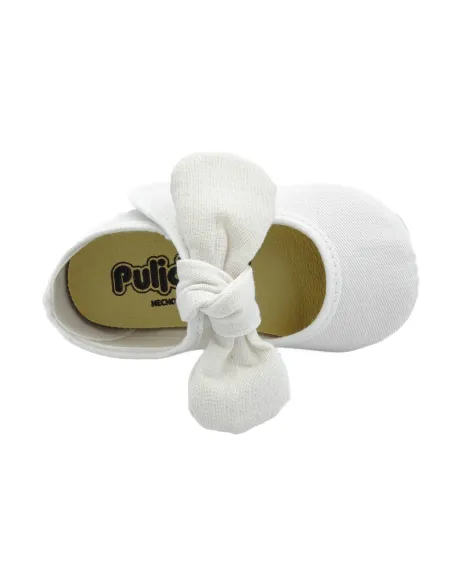 mercedita para nina de lazo con tejido de lona