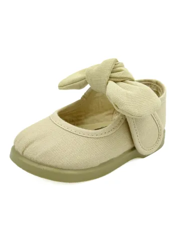 mercedita para nina de lazo con tejido de lona