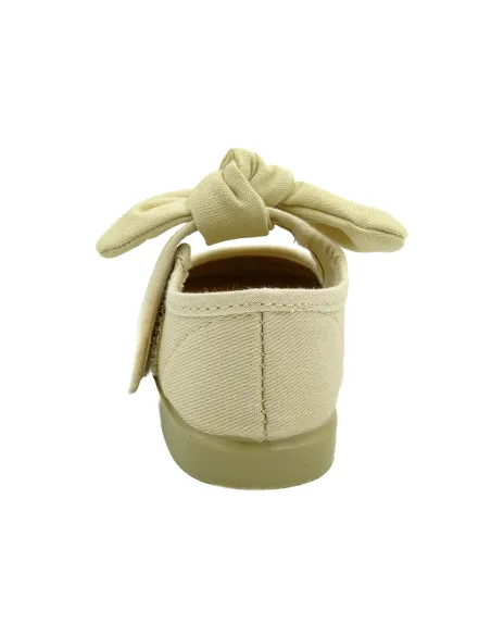 mercedita para nina de lazo con tejido de lona