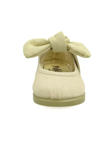 mercedita para nina de lazo con tejido de lona