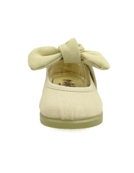 mercedita para nina de lazo con tejido de lona