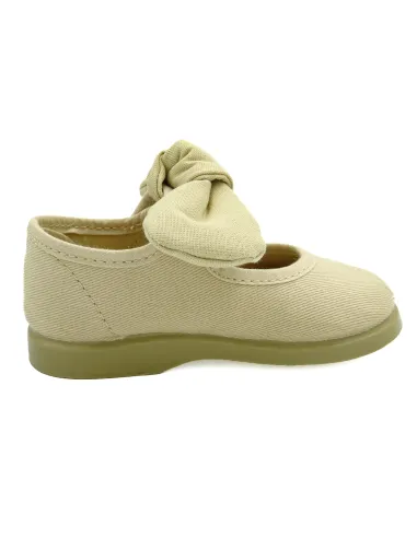 mercedita para nina de lazo con tejido de lona