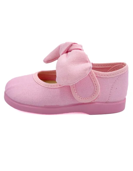 mercedita para nina de lazo con tejido de lona