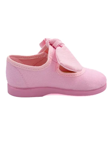 mercedita para nina de lazo con tejido de lona