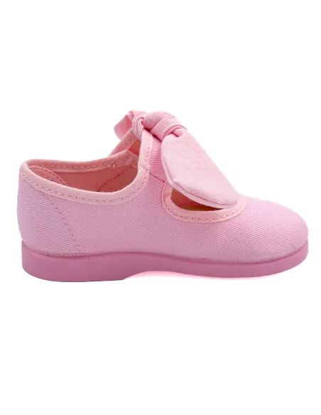 mercedita para nina de lazo con tejido de lona