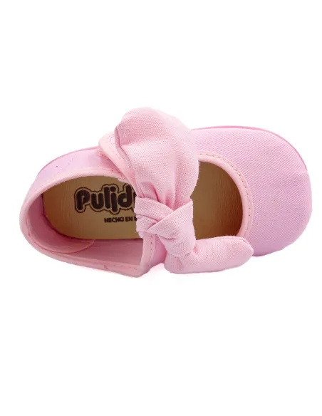 mercedita para nina de lazo con tejido de lona