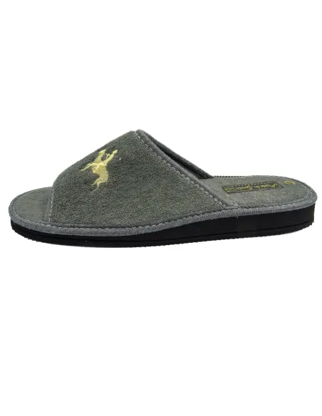 zapatilla de casa de toalla para caballero de suela de eva