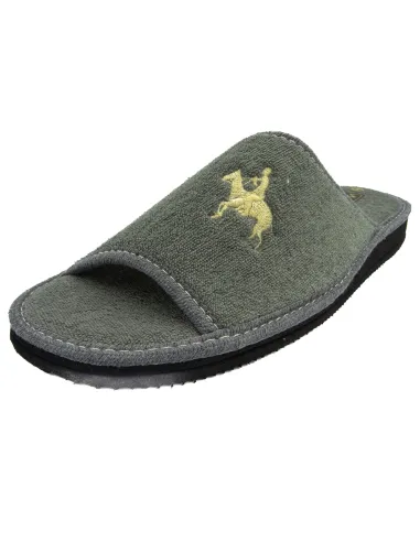 zapatilla de casa de toalla para caballero de suela de eva