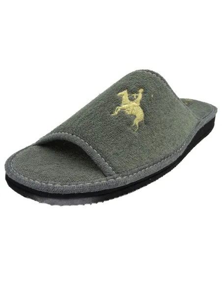 zapatilla de casa de toalla para caballero de suela de eva