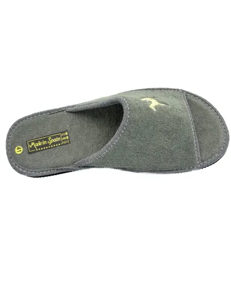 zapatilla de casa de toalla para caballero de suela de eva