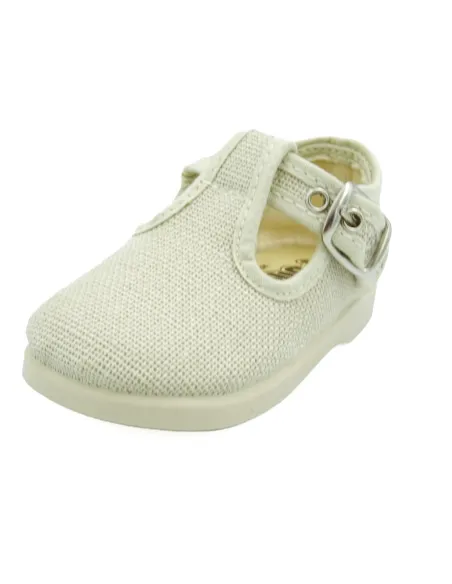 pepito de lino con suela de goma para nino