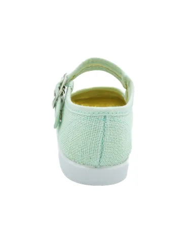 mercedita para nina de lino con hebilla