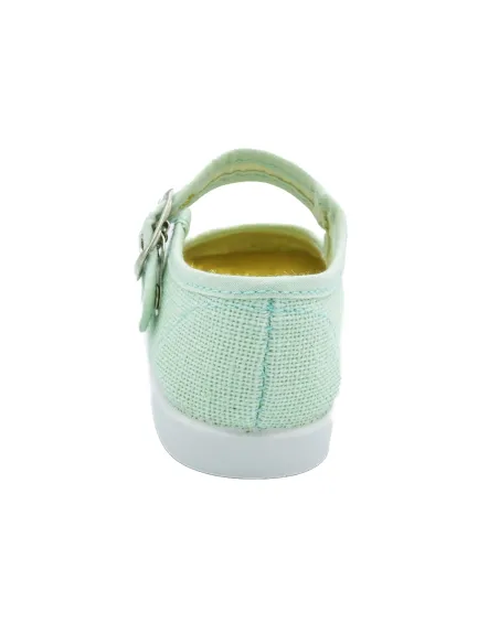 mercedita para nina de lino con hebilla