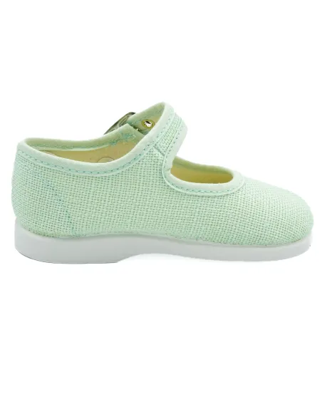 mercedita para nina de lino con hebilla