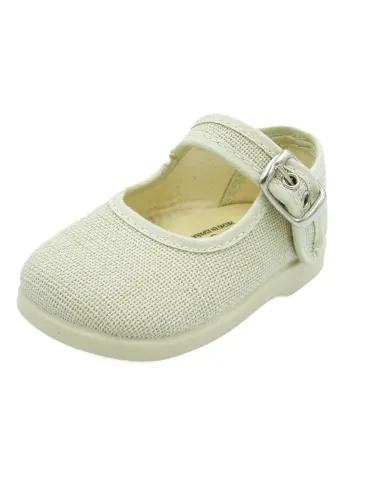 mercedita para nina de lino con hebilla