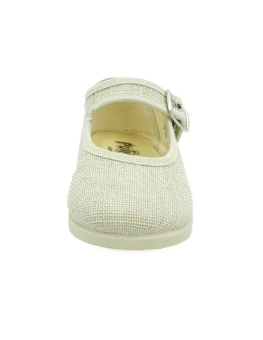 mercedita para nina de lino con hebilla